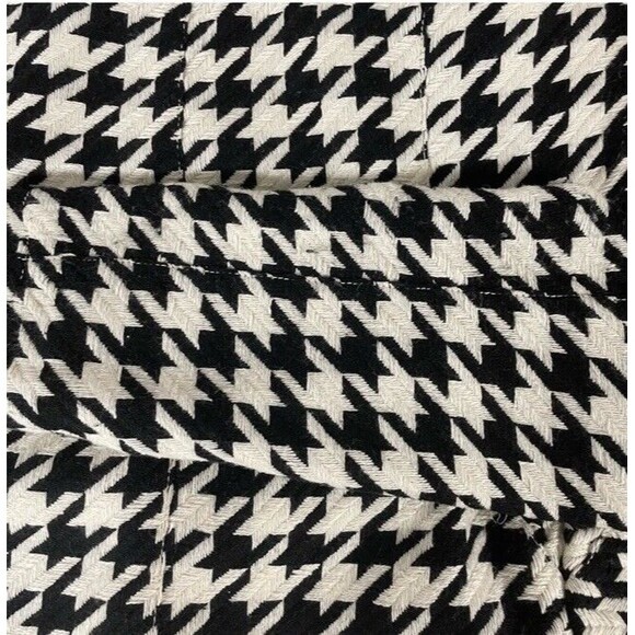 CHICOS Jacket size 2 Knit Motto Jacket Black & White Houndstooth Outerwear Large - Picture 7 of 14